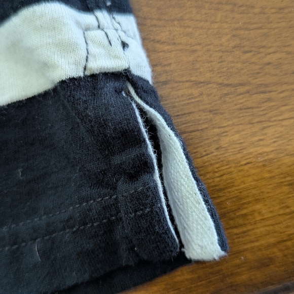 Polo Ralph Lauren Striped Rugby shirt Size women's M? black/white hooded - Picture 14 of 14